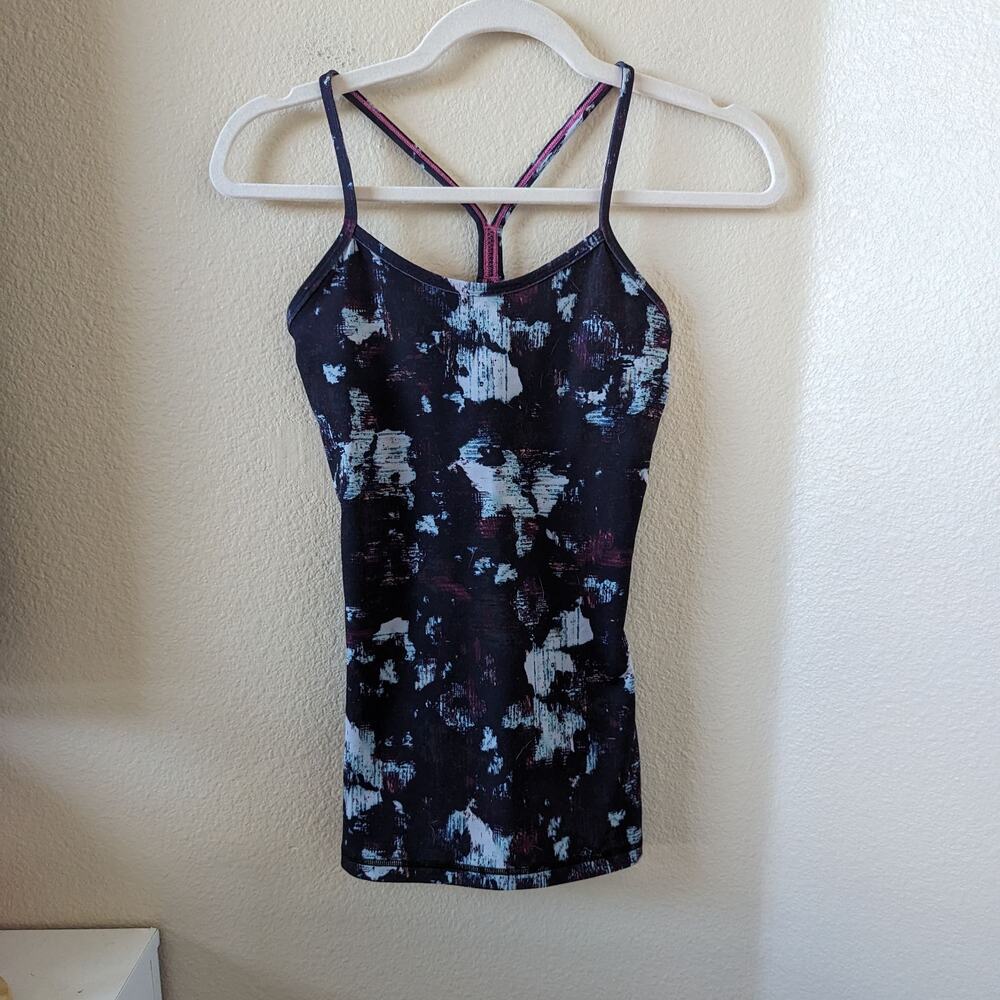 Lululemon Power Y Tank Top Luon Static Blossom size 2
